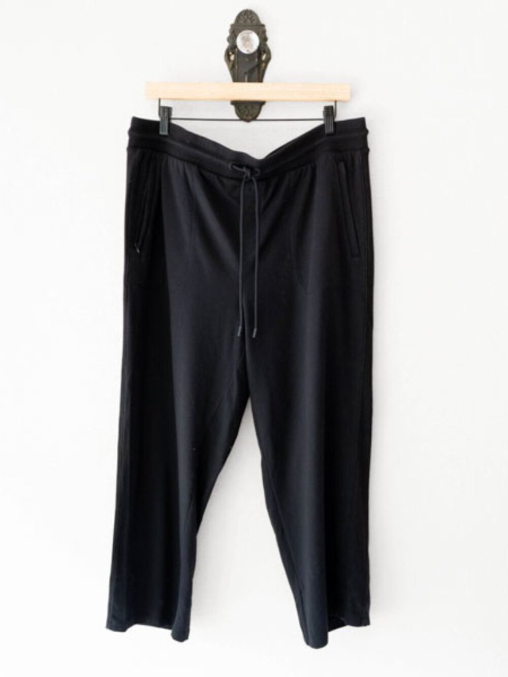 Talbots Black Straight Leg Sweatpants XL Pull On Lounge Athleisure Pants